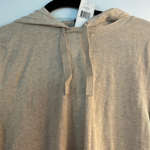 Rlx Ralph Lauren large beige light ribbed hoodie nwt - Picture 2 of 3
